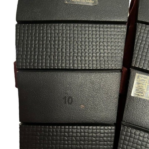 Free People Studded After Riding Mules Suede Slip-On Red Rust Size 10 NEW - Picture 6 of 9